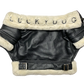 Lucky Dog Vegan Leather Coat with Faux Fur Collar